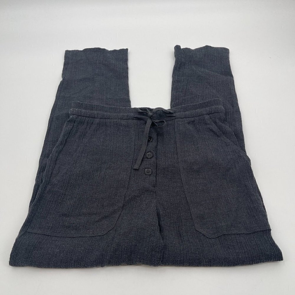 Zara Womens Pants Small Gray Button Drawstring Pull On Casual Stretch Knit Boho - Picture 2 of 16